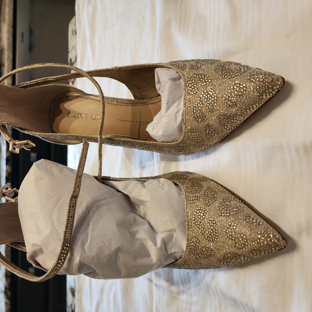 Elegant Gold Women's Heels